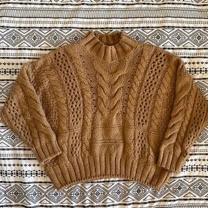 West Of Melrose - Hanging By A Thread Cable Knit Sweater